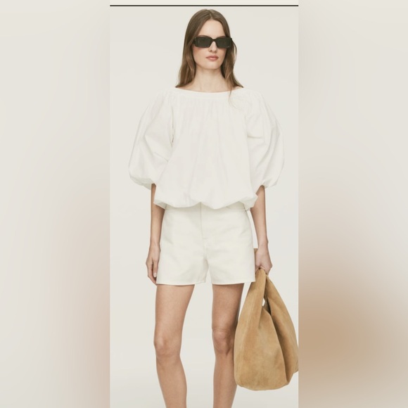 ARKET WHITE DENIM SHORT - Picture 1 of 13